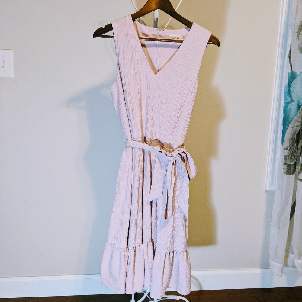 NWT Calvin Klein Rose Dress BEAUTIFUL - Picture 1 of 7